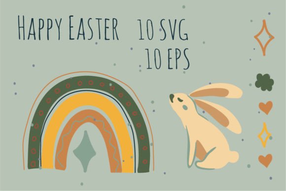 Backgrounds with Rabbit Happy Easter: A Designer's Playful Asset