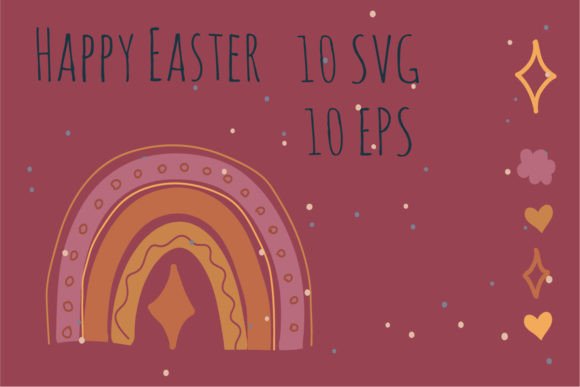 Backgrounds with Rainbow Happy Easter 11: Vibrant Design Assets