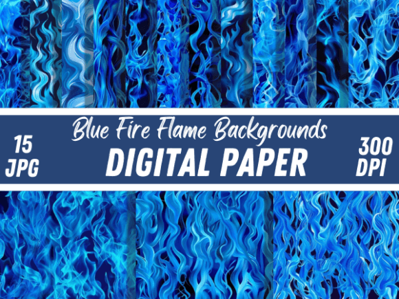 Blue Splash Fire Flame Paper Backgrounds: A Bold Design Asset