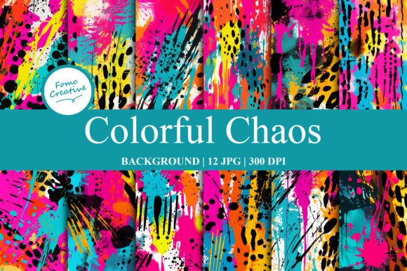 Colorful Chaos Backgrounds: A Designer's Toolkit for Instant Impact
