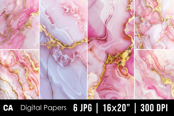 Elegant Design with Abstract Pink Marble Backgrounds