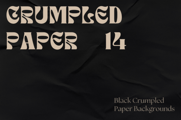 Elevate Your Design with 14 Black Crumpled Paper Backgrounds