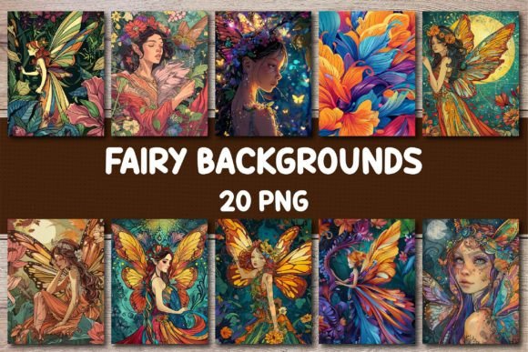 Enchanting Fairy Backgrounds for Covers and Design