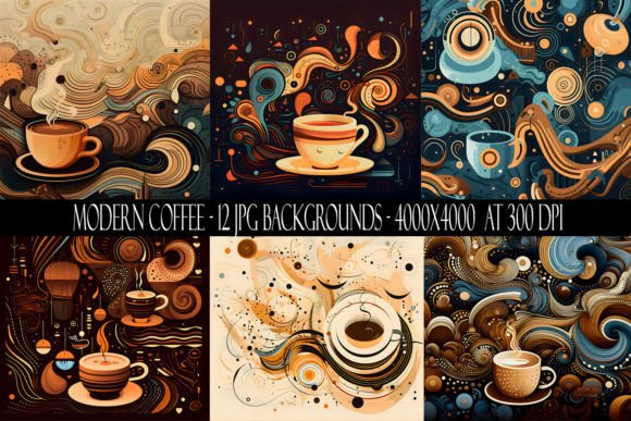 Modern Coffee Backgrounds: Bold Aesthetics for Your Projects