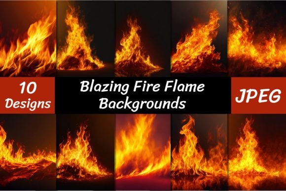 Realistic Blazing Fire Flame Backgrounds: Ignite Your Creative Projects
