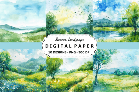 Summer Landscape Backgrounds: A Designer's Visual Toolkit