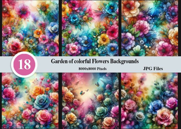 Transform Your Projects with Garden of Colorful Flowers Backgrounds