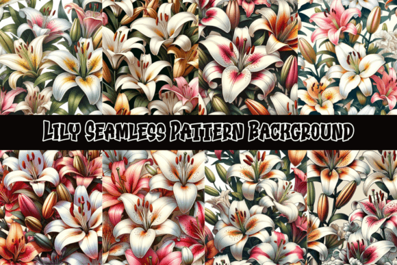 Unfolding Elegance: Using Lily Seamless Pattern Backgrounds