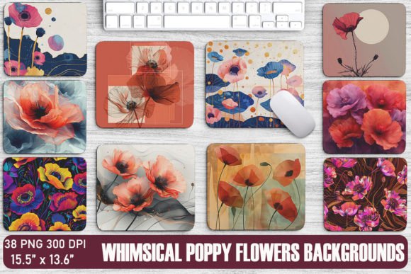 Whimsical Poppy Flowers Backgrounds: A Designer's Toolkit for Vibrant Projects