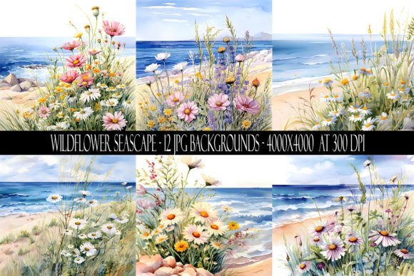 Wildflower Seascape Backgrounds: Your Creative Toolkit
